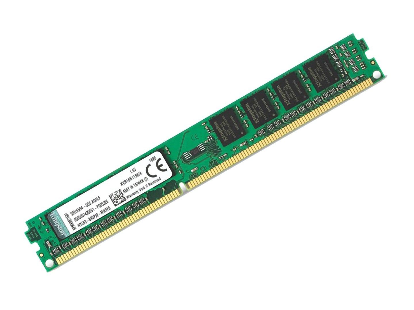 Memória Kingston 4GB 1x 4GB 1Rx8 PC3 12800 CL11 UDIMM 1 5V ValueRAM