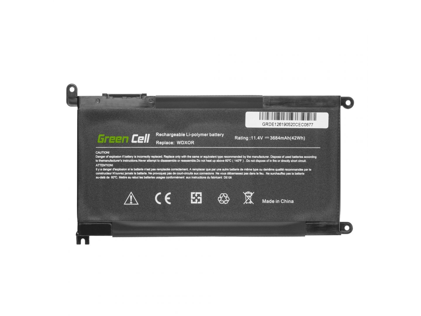 Green Cell Bateria Wdx R Wdxor Para Dell Inspiron