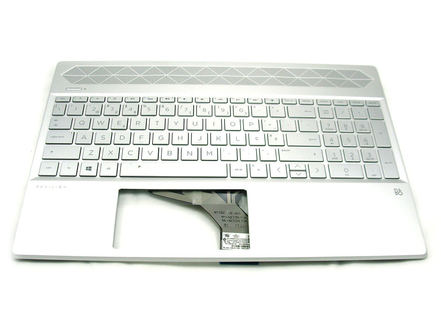 HP Top Cover Teclado Português Natural Silver SEM Backlight