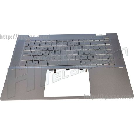 HP Envy x360 15-EW 15-EY Top Cover com teclado Português, Natural Silver, Com Backlight (N09669-131, N12548-131) N