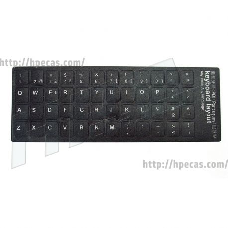 Autocolantes para Teclado Português Preto (STICKERS-PT-BK) N