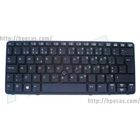 Teclado HP EliteBook 720/820 G1 Portugal Retro-iluminado Preto * REPRINT* (730541-131 / 735502-131)