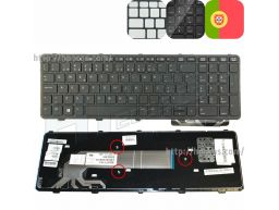 Teclado HP ProBook 450, 455, 470 com Frame sem Backlit Português (768787-131)