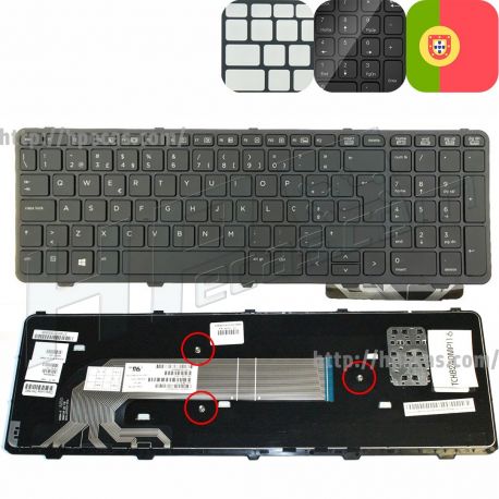 Teclado HP ProBook 450, 455, 470 com Frame sem Backlit Português (768787-131)