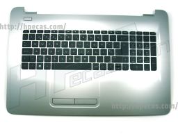 HP 17-X0, 17-X1, 17-Y0 Top Cover c/Teclado Portugues c/TouchPad s/Backlight Turbo Silver (856699-131)