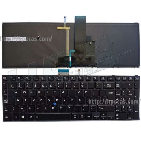 Teclado TOSHIBA Tecra A50-A, W50-A, Português Backlight e Point Stick (P000580100, P000587530, G83C000DQ3PT, P000587530, MP-13F76P0J356, MP-13F76POJ356) N