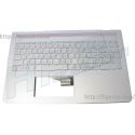 HP PAVILION 15-CC, 15CD Teclado / Top Cover PT cor Empress Red com Speaker Grille em Pike Silver e Backlight (928507-131) N