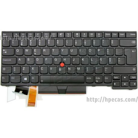 Teclado FRU COMO FL Preto com Backlight Português para Lenovo ThinkPad E480, E485, E490, E495, L380, L390, L480, L490, P43S, T480S, T490, T495 (01YP301, 01YP381, 01YP461, 01YP541) N