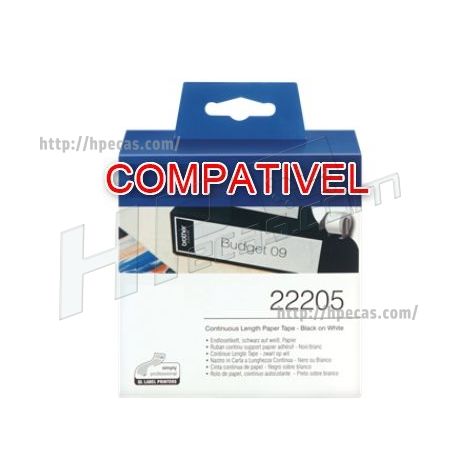 BROTHER Compativel Rolo Etiquetas 62mm x 30 (DK22205) C