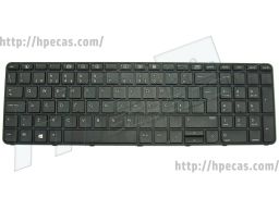 Teclado PT s/Backlight para HP PROBOOK 450 G3, 450 G4, 455 G3, 455 G4, 470 G3, 470 G4, 640 G2, 640 G3, 645 G2, 645 G3, 650 G2, 650 G3, 655 G2, 655 G3 15" (827028-131, 831021-131, 837549-131, 841136-131) N