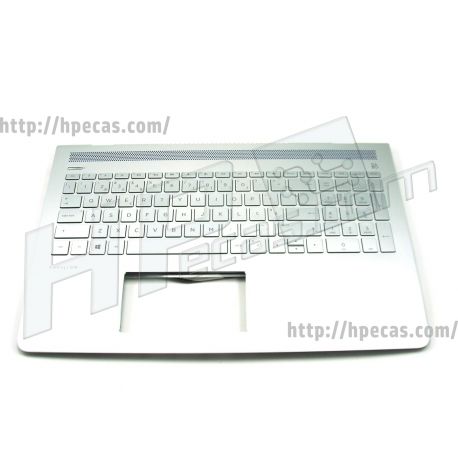 HP Top Cover c/Teclado em Pike Silver c/grelha em Opulent Blue c/Backlight Pavilion 15-CD, 15-CC (928440-131) N