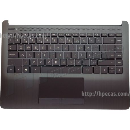 Top Cover com Teclado Português em Ash Silver, sem Backlit para HP 14-CF, 14-DF, 14-DK, 14-MA (L24818-131, L26980-131) N