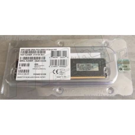 Memória HPE 32GB (1x 32GB) 2RX4 PC4-21300V DDR4-2666Mhz REG/ECC CL19 1.2V SmartMemory (850881-001, 815100-B21, 840758-091) R