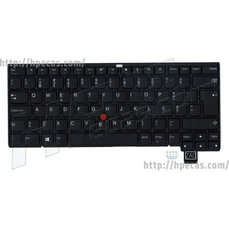 Lenovo Teclado Thorpe2 Preto Português (01EN622, 01EN663, 9Z.NCJSQ.606, AEPS9T00010, NSK-ZA6SQ 06, SN20L81987, SN20L82028, TH-85P0) N