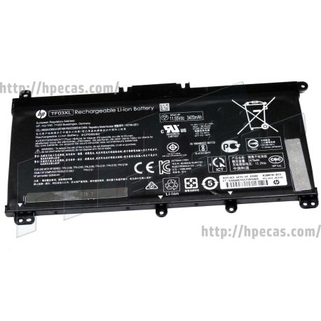 Bateria HP Original TF03XL, 3C 11.55V 41Wh 3.6Ah, 14-BP, 14S-BE, HP PAVILION 14-BF, 14-BK, 14-CD, 14-DD, 15-CC, 15-CD, 15-CK, 15T-CC, 15Z-CD, 17-AR, 17Z-AR (TF03041XL, 920070-855, 920070-856, 920046-121, 920046-421, 920046-541, 920046-AC1) N