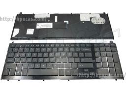 Teclado  Internacional HP Probook 4410s 4510s séries 15.6" (536537-081) COM moldura