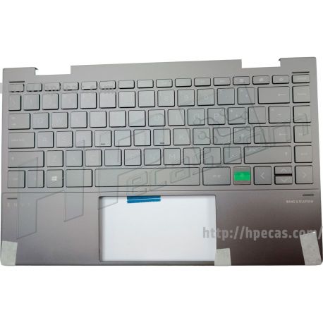 HP ENVY x360 13-ay Top Cover com Teclado Português com Backlight em Nightfall Black para modelos sem filtro de privacidade (L94518-131, L95903-131) N