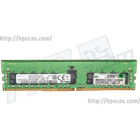 Memória HPE 16GB (1x 16GB) 1RX4 PC4-21300V-R DDR4-2666 REG ECC CL19 1.2V SmartMemory (850880-001, 815098-B21, 840757-091)