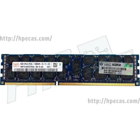 Memória HPE 8GB (1x8GB) 2R PC3L-10600-R-9 DDR3-1333 ECC 1.35V LV-RDIMM STD (604502-B21, 604503-B21, 604506-B21, 604507-B21, 606425-001, 606427-001, 651340-B21, 652089-001, 661806-B21, 661807-B21, 696679-B21, 737570-B21, 743135-001, A0R58A) N