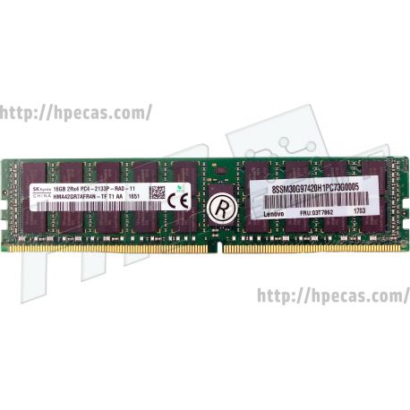 Memória LENOVO  16GB (1x16GB) 2R PC4-2133P-R 8-bit ECC SDP CAS:15-15-15 1.20V 64-bit RDIMM 288-pin STD (00FM012, 00NU400, 03T7862, 46W0796, 46W0798, 47J0253, 4X70F28590, 95Y4821, 95Y4823) R