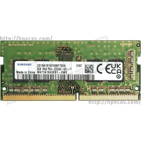 Memória HP  8GB (1x8GB) 1R PC4-3200AA-S Non-ECC SDP CAS:22-22-22 1.20V SO-DIMM 260-pin STD (13L77AA, 13L77AT, 286H8AA, 286H8UT, L46598-001, L46598-002, L46598-005, L68531-001, L71645-001, M41252-001) FS