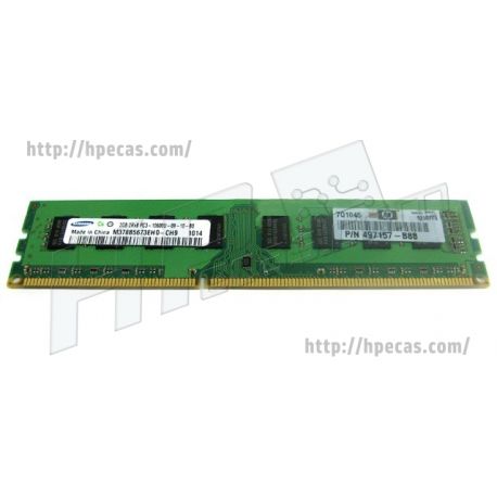 Memória HP 2GB (1x 2GB) PC3-10600 DDR3-1333 CL9 NON-ECC  (497157-D01) (R)