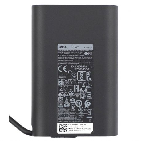 Carregador DELL Original Smart Max. 65W USB-C (AC173, 1N3PY, 2YK0F, GW042, JJV9D, JYJNW, M1WCF) R