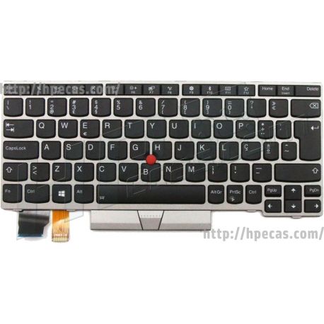 Teclado FRU COMO SK Prateado Português para Lenovo ThinkPad A285, L13, X280, X390, X395 (01YP821, 01YP901, CMSNBL-84P0, CMSNBL-84PO, LIM17C96P0-4426, SN20P35106) N