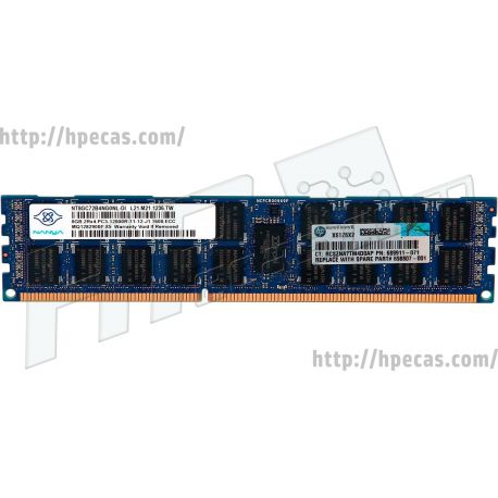 Memória Smart HPE 8GB (1x8GB) 2Rx4 PC3-12800-R-11 DDR3-1600 ECC 1.50V CL:11 RDIMM 240 STD (689911-071, 689911-171, 698807-001, 698808-001, 690802-B21, 690803-B21, 695793-B21, 695794-B21) R