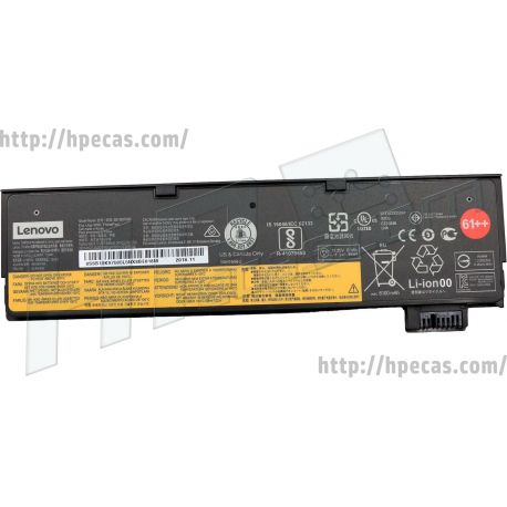 LENOVO Bateria Original ThinkPad A485, P51S, P52S, T470, T480, T570, T580 *10.8V 72Wh 6600mAh (01AV427, 01AV428, 01AV492, 4X50M08812) N