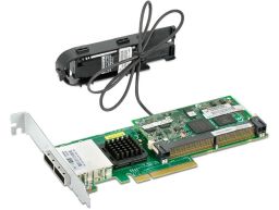 HPE Smart Array P411/1G FBWC 2-Ports Ext PCIE X8 SAS Controller Kit (572531-B21) R