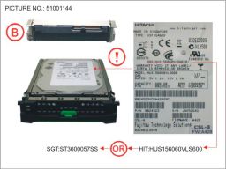 FUJITSU 600GB 15K 6Gb/s SAS 3.5" LFF 512N HP EP w/A3C40101977 HDD (38012054, 51001144, A3C40113549, A3C40114568, S26361-F4005-E560, S26361-F4005-L560) R