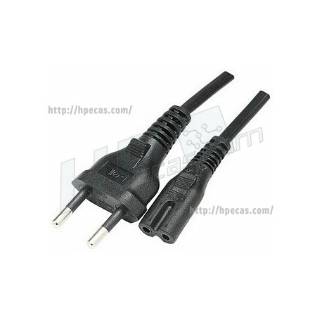 Cabo de Alimentação 2 Pinos IEC C7 (Tipo 8) / Europlug CEE 7/16