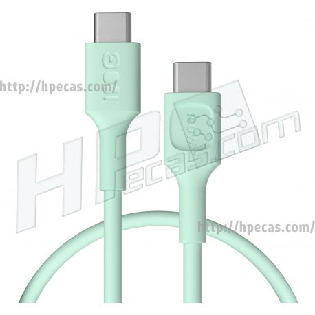  USB-C Cable 0.3m 100W Greencell PowerFlex Fast Charging PD Mint Green (KABGC100PF30MG) N