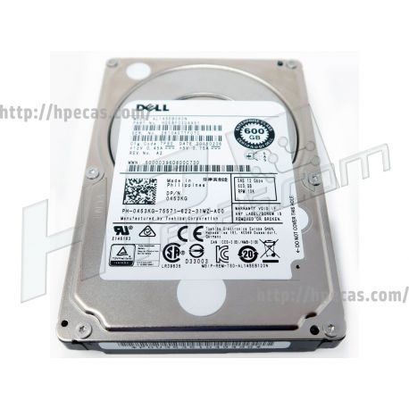 DELL EMC 600GB 10K 12Gb/s DP SAS 2.5" SFF 512N ENT Gen10-Gen13 RW HDD (453KG, 4WX8Y, 6DWVP, D1F14, G3MWJ, GTYCR, P6GJX, R95FV, XXTRP) R