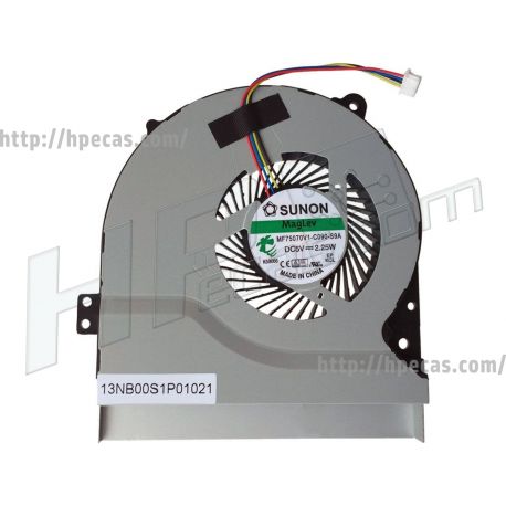 Ventoinha CPU Asus X550VC Thermal Fan (13NB00S1P01011, KSB0705HB-OM01, 13NB00S1P01021, KSB0705HB-CM01, MF75070V1-C090-S9A) N