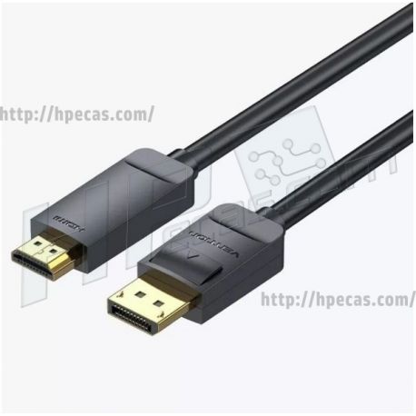 Cabo Conversor HDMI macho para DisplayPort macho 1M preto (HDMIDP)