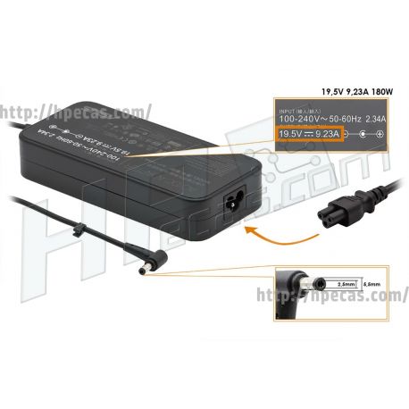 Carregador ASUS Original 19.5V 9.23A ou 19V 9.5A 180W 5.5x2.5mm (AC062) N