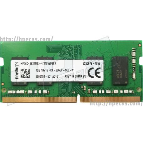 Memória Compatível 4GB (1x4GB) 1R PC4-2666V-S (‎CT12547746, CT12560199, CT2K4G4SFS8266, CT4G4SFS6266, CT4G4SFS8266, HMA851S6CJR6N-VK, HMA851S6JJR6N-VK, KCP426SS6/4, KVR26S19S6/4, M471A5244BB0-CTD, M471A5244CB0-CTD, MTA4ATF51264HZ-2G6) N