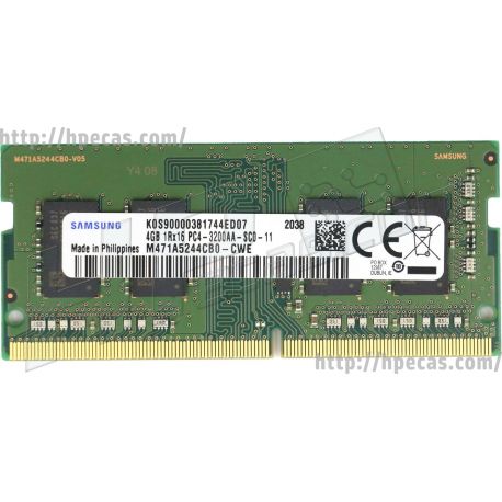 HP 4GB (1x 4GB) Single Rank PC4-25600 DDR4-3200 CL22 1.20V SO-DIMM 260-pin STD (13L79AA, 13L79AT, 141J0AA, 286H5AA, L34198-371, L34198-372, L34198-671, L34198-971, L68529-001, L71643-001, L83673-001, L83673-002, L83673-005) N