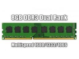 Memória 8GB Compatível DDR3 Desktop MultiSpeed 1066/1333/1600 Mhz DUAL RANK (N)