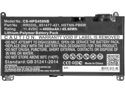HP Bateria Compatível RR03XL PROBOOK 430 G4/G5, 440 G4/G5, 450 G4/G5, 455 G4/G5, 470 G4/G5 (851610-855, 851610-850)