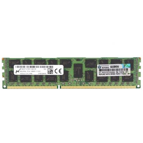 HP SM 8GB (1X8GB) 2RX4 PC3L-12800R DDR3-1600 Registered CL11 ECC 1.35V STD (713755-071, 713983-B21, 713984-B21, 715283-001) R
