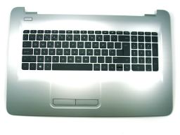 HP 17-X0, 17-X1, 17-Y0 Top Cover c/Teclado Portugues c/TouchPad s/Backlight Turbo Silver (856699-131)