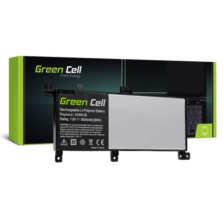 Bateria Compatível Green Cell Bateria ASUS X556U, 7,6V 4100mAh (C21N1509, AS111)