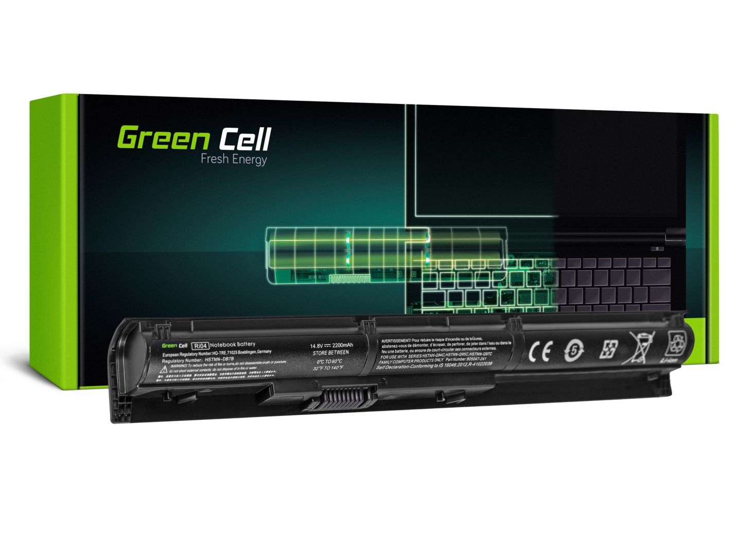 Bateria Green Cell Compatível HP ProBook 450 G3 455 G3 470 G3 - 14,4V  2200mAh (HP96)