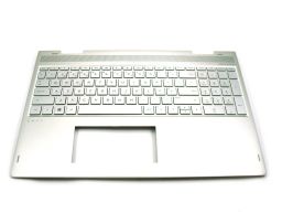 HP PT Keyboard/Top Cover in Natural Silver for models with Discrete video memory (924353-131) N