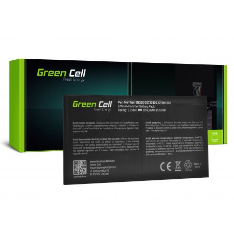 Bateria Green Cell C12N1320 para Asus Book T100T series * 3.8V - 8150 mAh (AS151)
