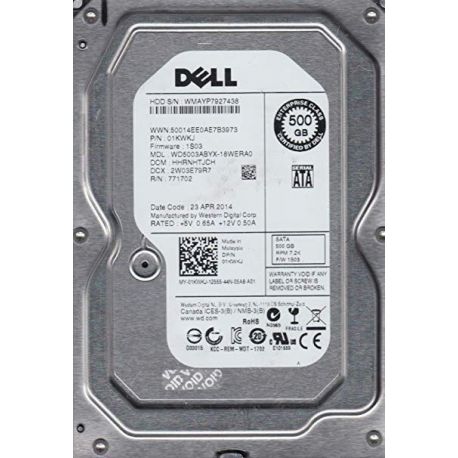 Disco DELL 500GB 3.5" SATA 7.2K 3Gb/s (1KWKJ )