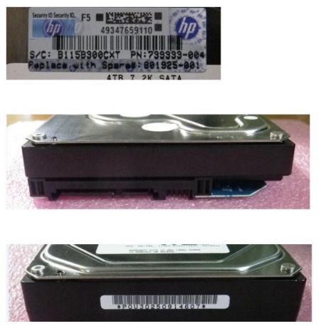 HPE Disco HDD 4TB 6G SATA 7.2K LFF 3.5" Non-hot Plug (801925-001, 801888-B21) N